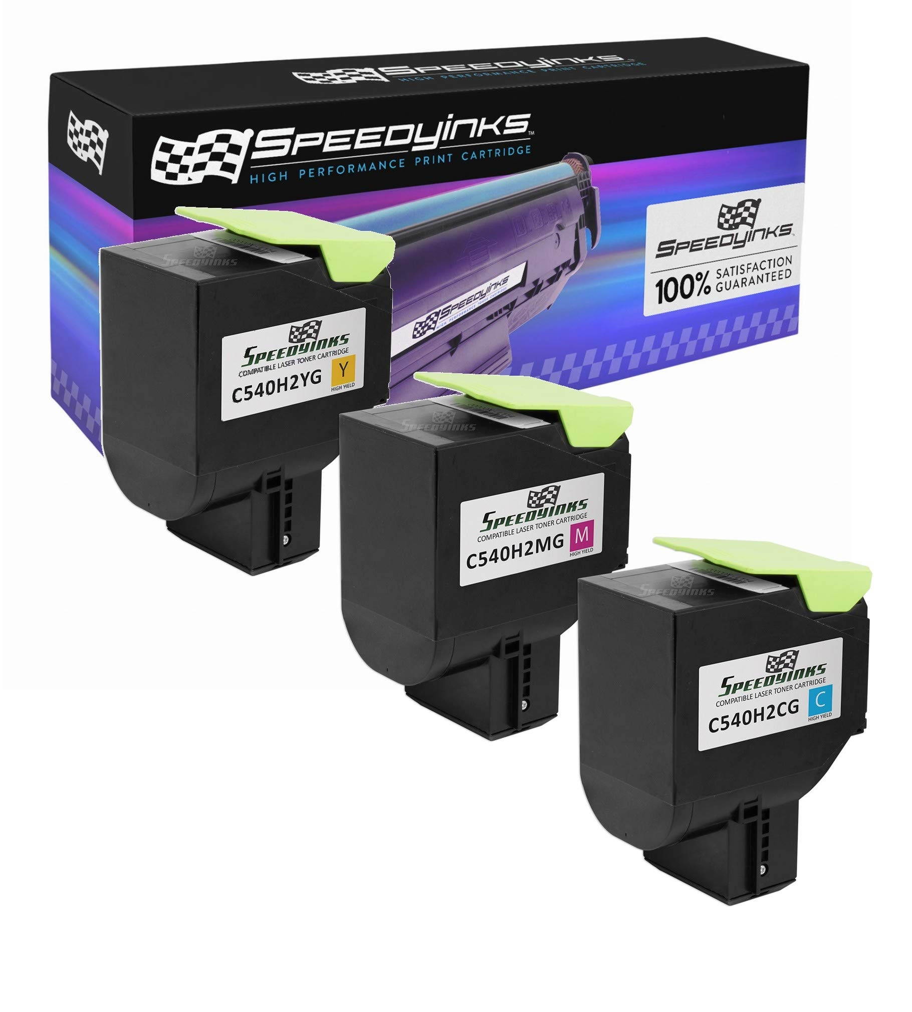 Speedy Inks - 3PK Color Set Compatible HY CMY C540H2CG C540H2MG C540H2YG Toner