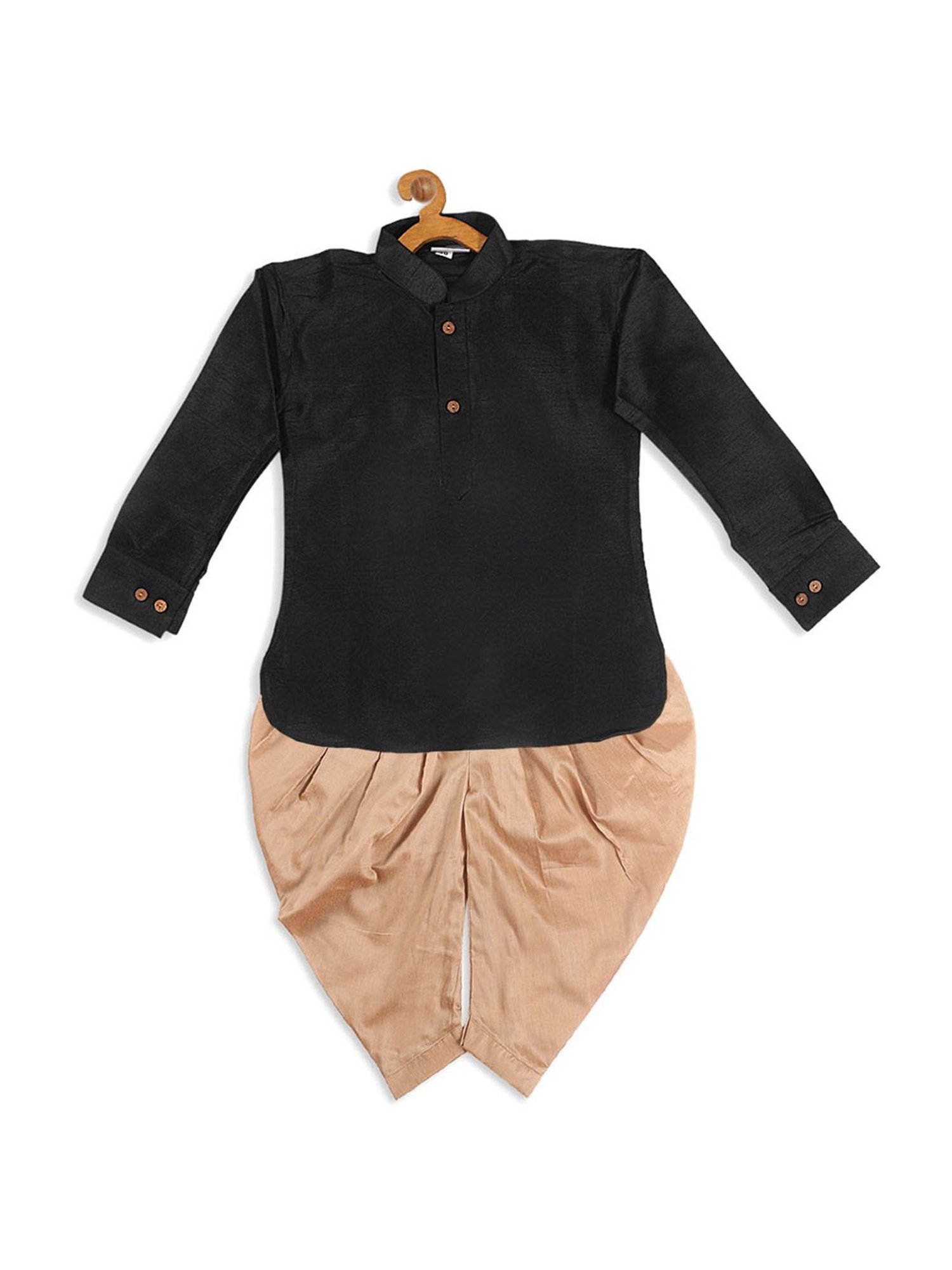 VASTRAMAY SISHU Black & Rose Gold Relaxed Fit Kurta Set