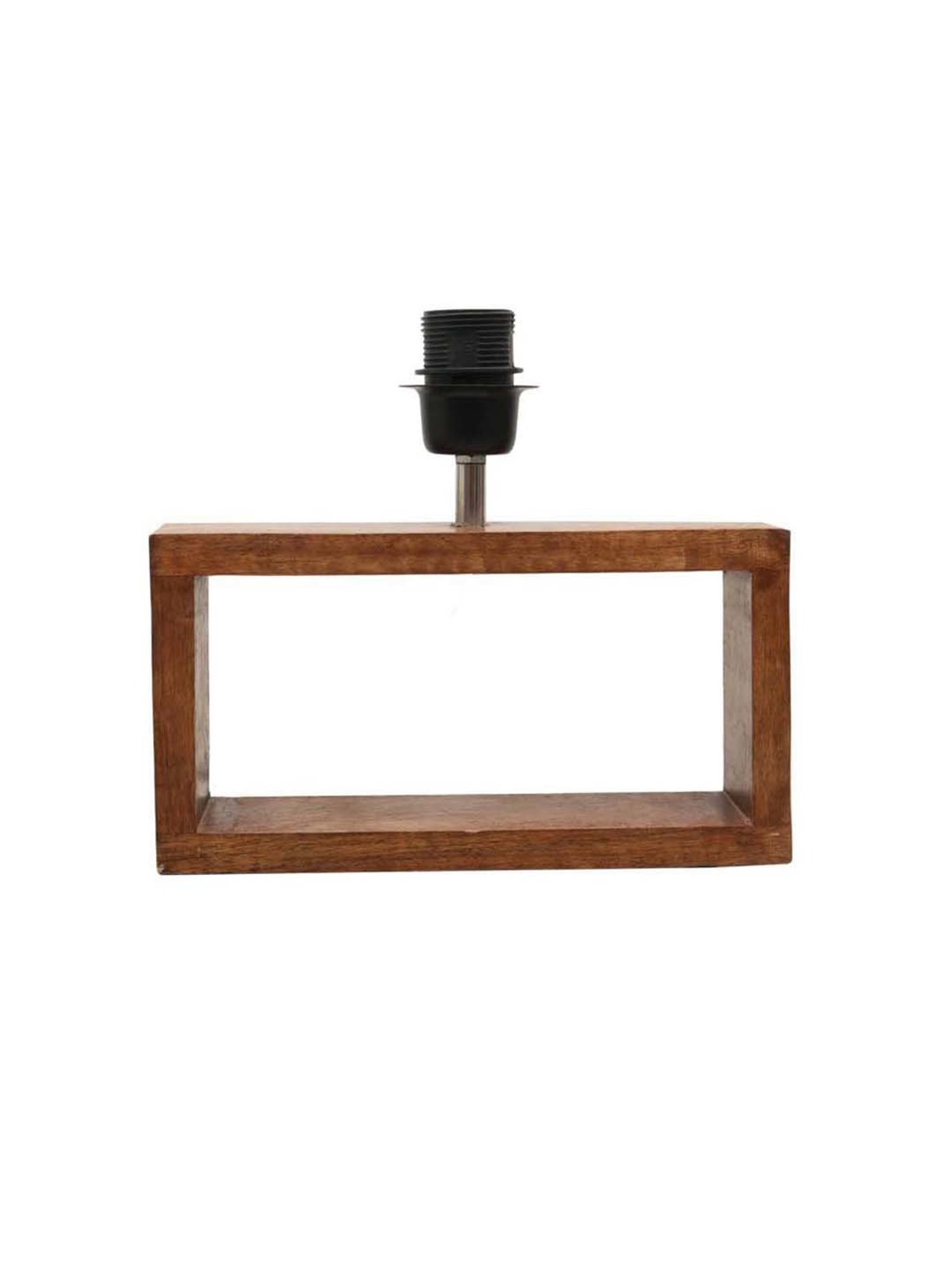 Homesake Blue & Brown Wood Bedside Desk Nightstand Table Lamp