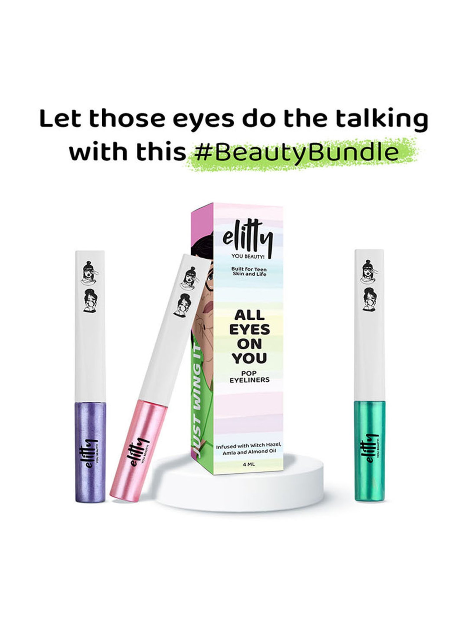 Elitty Eye Gotta Feeling Show Me Shimmer Eyeliner Combo, Pack of 3