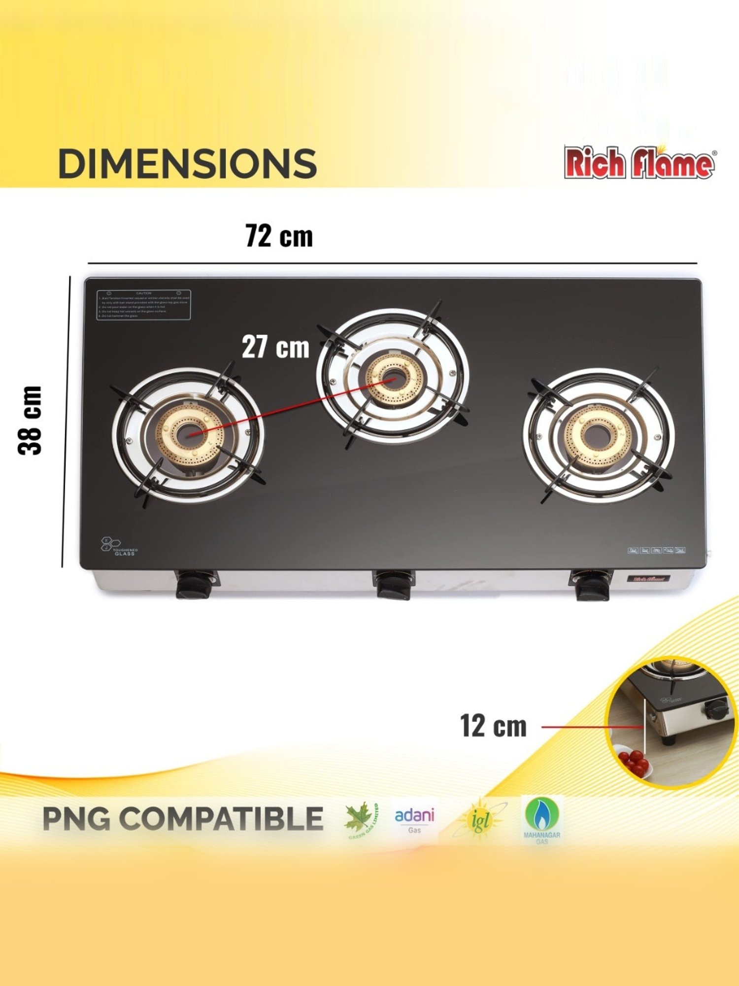 Range Kleen 4pc Porcelain Drip Pan Set Black