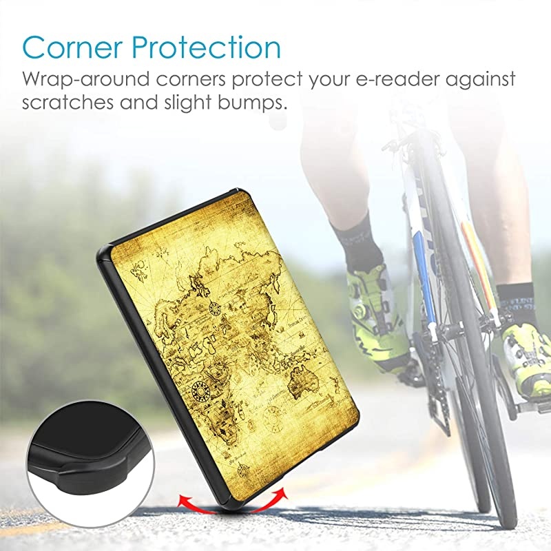 Slimshell Case for AllNew Kindle 10th Generation 2019 Release Lightweight Premium PU Leather Cover with Auto SleepWake NOT Fit Kindle Paperwhite or Kindle 8th Gen Ancient Map