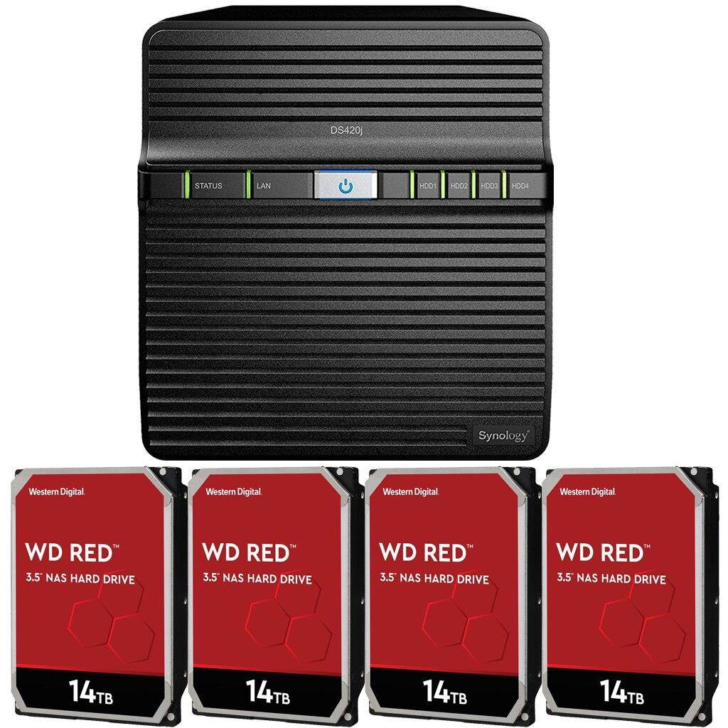 Synology DS420j DiskStation with 12TB (4 x 3TB) of Western Digital Red NAS Drives Fully Assembled and Tested By CustomTechSales