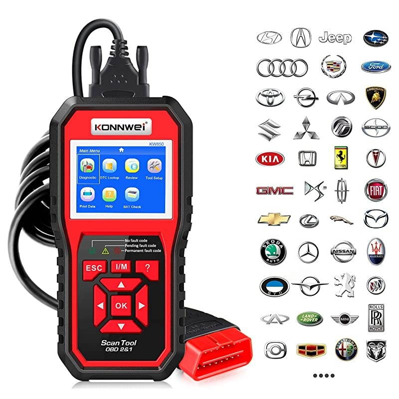 KW850 Professional OBD2 Scanner Auto Code Reader Car Diagnostic Tool Check Engine Light Scan Tool OBD II Cars After 1996 Original