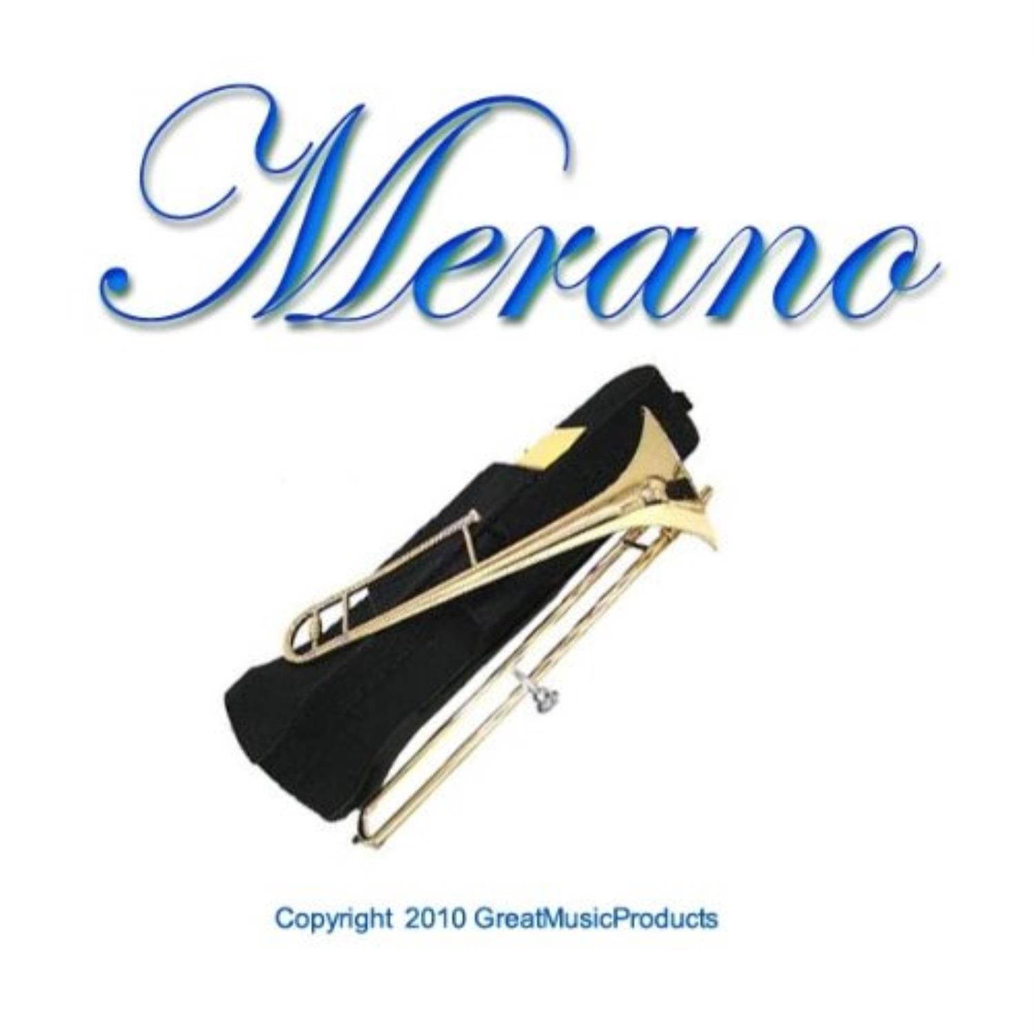 new merano b flat gold slide trombone with case+metro tuner+black music stand