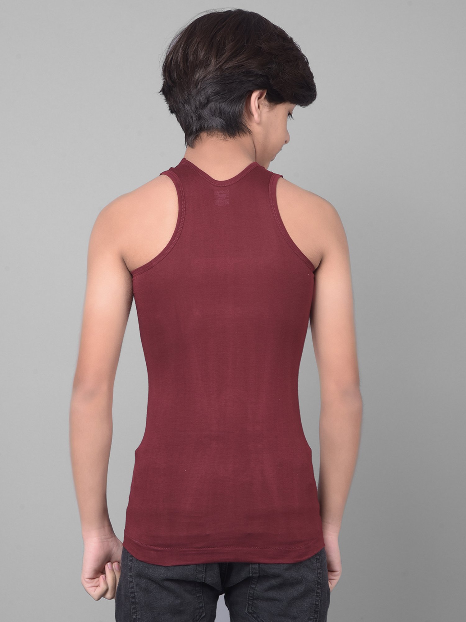 Dollar Bigboss Boys Multicolor Solid Vest (Pack Of 3)