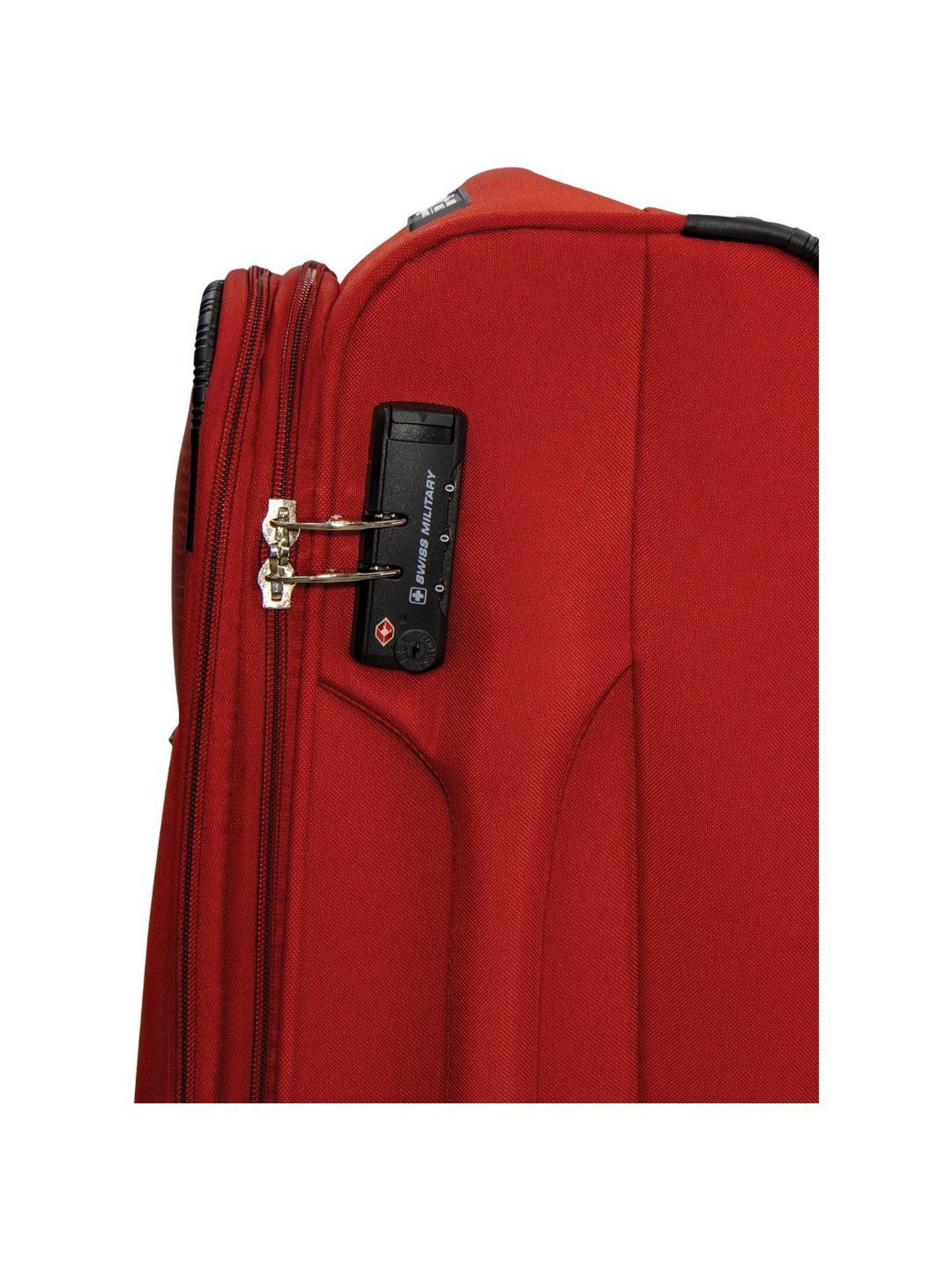 Swiss Military Red 8 Wheels Small Carry-On Luggage