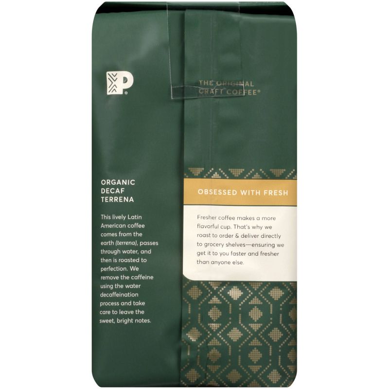 Peet's Organic Decaf Terrena Medium Roast Ground Coffee - 10.5oz