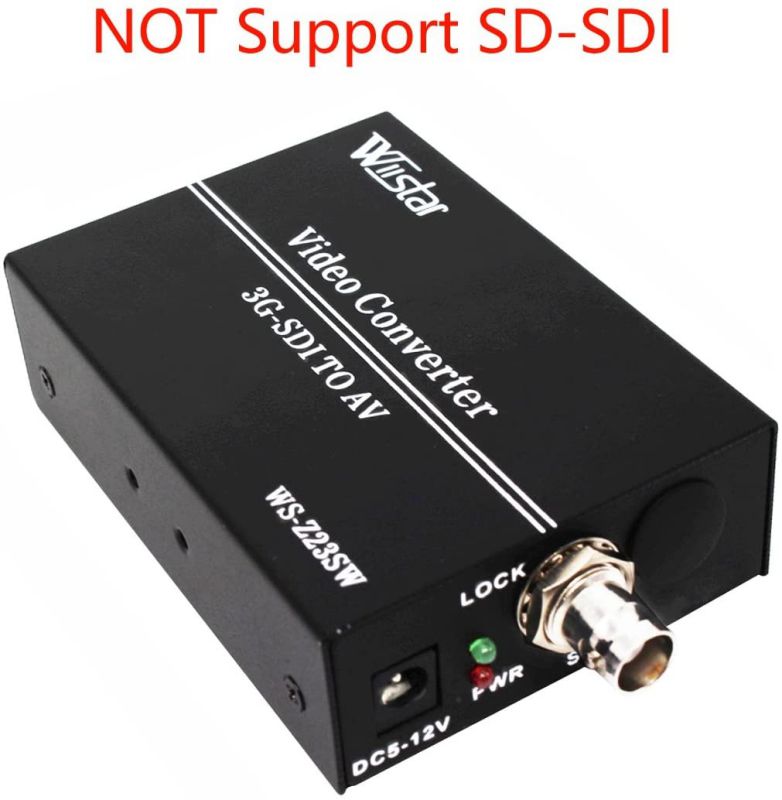 Wiistar 3G SDI to AV Converter BNC to RCA Audio Scaler Support Convert HD-SDI,3G-SDI Signal for TV