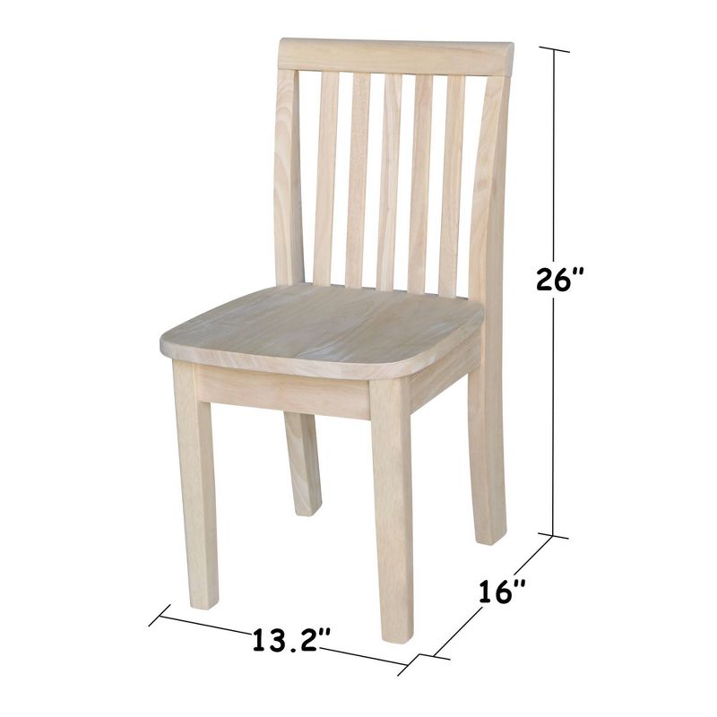 Kids' Chair Set Unfinished Light Brown - International Concepts