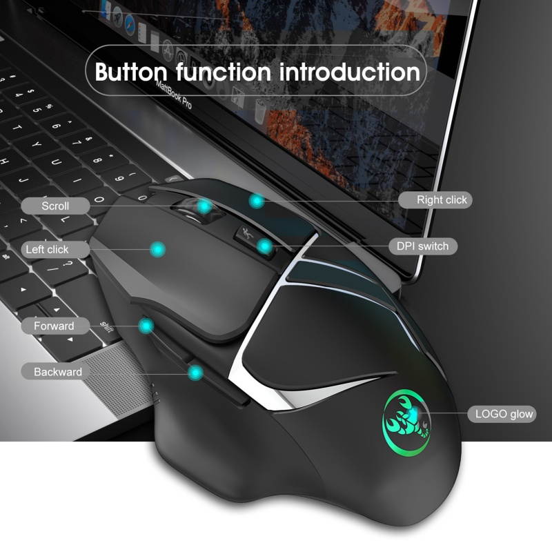 HXSJ T60 2400DPI 2.4GHz Rechargeable Wireless Gaming Mouse Computer Accessory