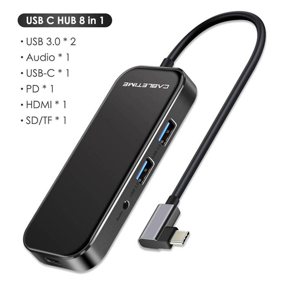 6/8in1 USB C HUB Docking Station Multi USB 3.0 HDMI Adapter Dock for MacBookPro