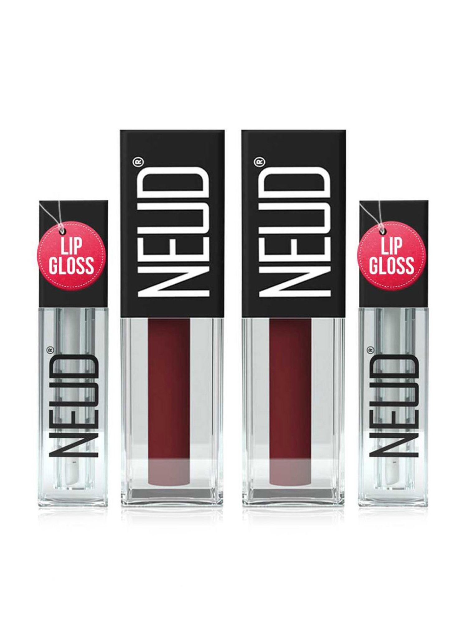 NEUD Matte Liquid Lipstick Mocha Brownie with Free Lip Gloss - Pack of 2 (Each)