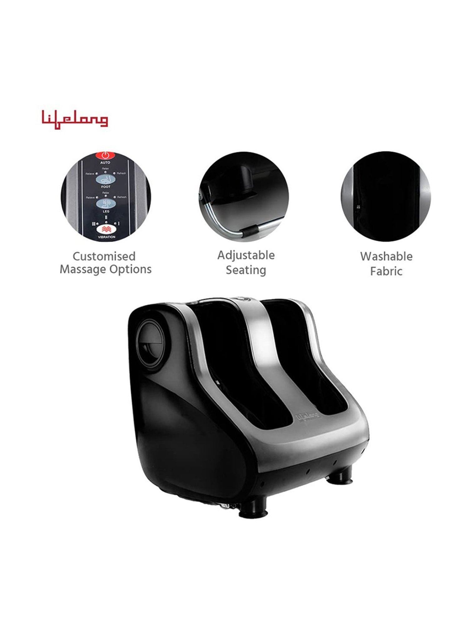 Lifelong LLM144 80W Foot and Calf Massager (Black)