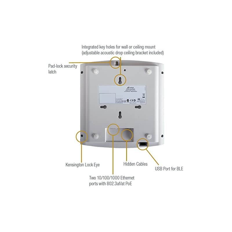 Wireless ZoneFlex R710 Dual-Band 802.11ac Wave 2 Access Point (4x4:4 Streams, BeamFlex, Dual Ports, 802.3af PoE, US) 901-R710-US00
