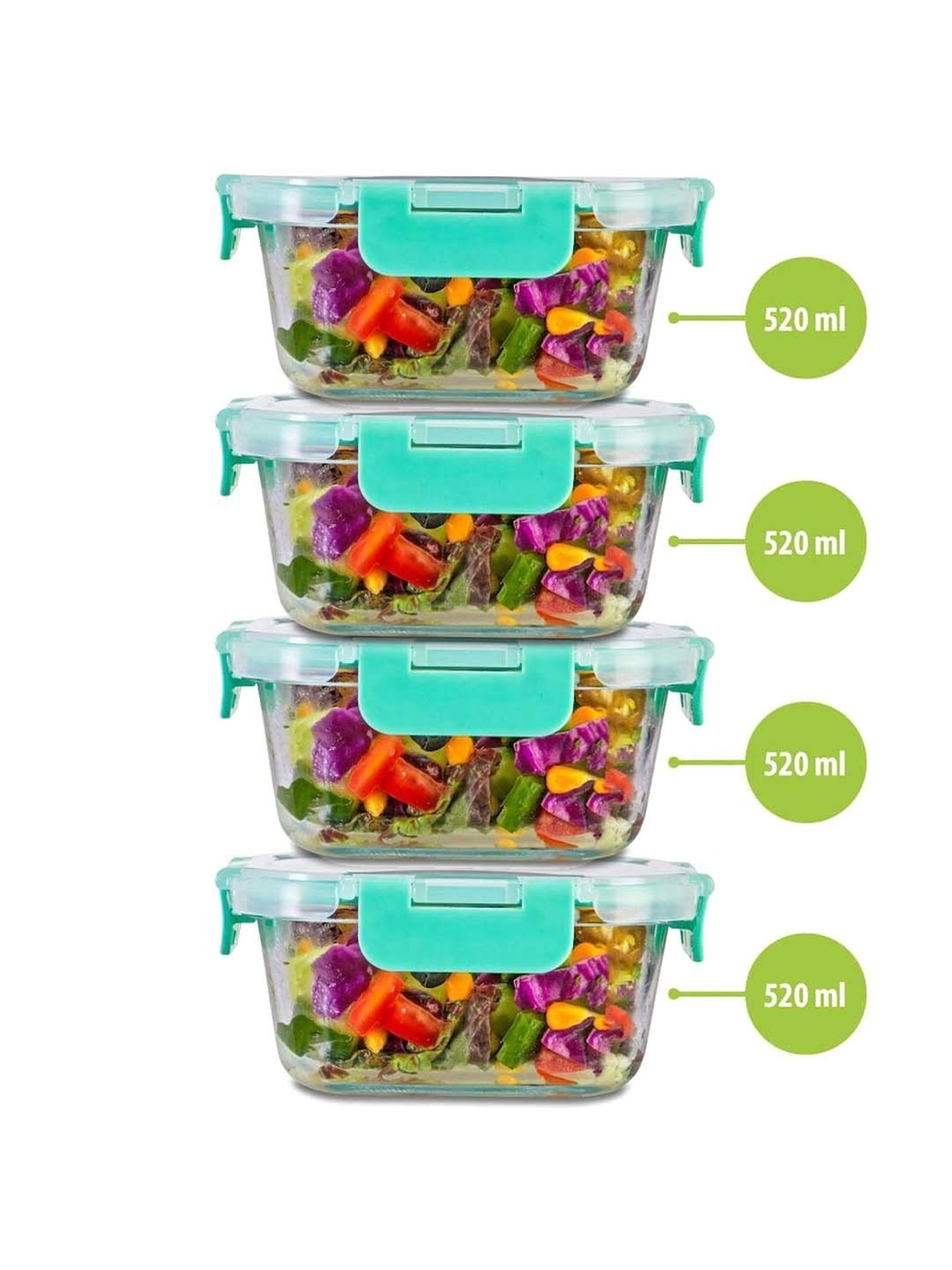 Allo Borosilicate Glass Containers with Lids Microwave Safe Container for Glass Storage Containers