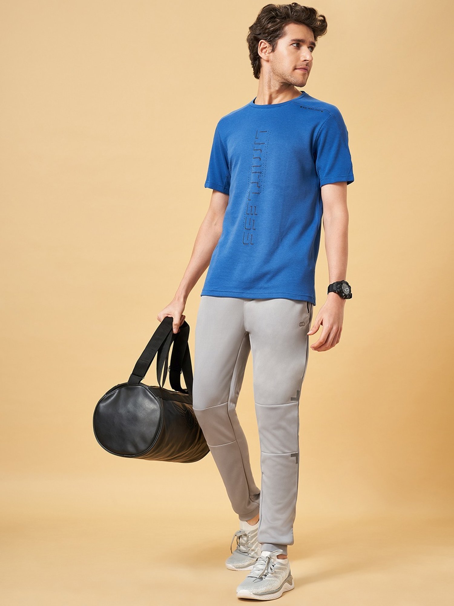 Ajile by Pantaloons Coronet Blue Slim Fit Printed T-Shirt