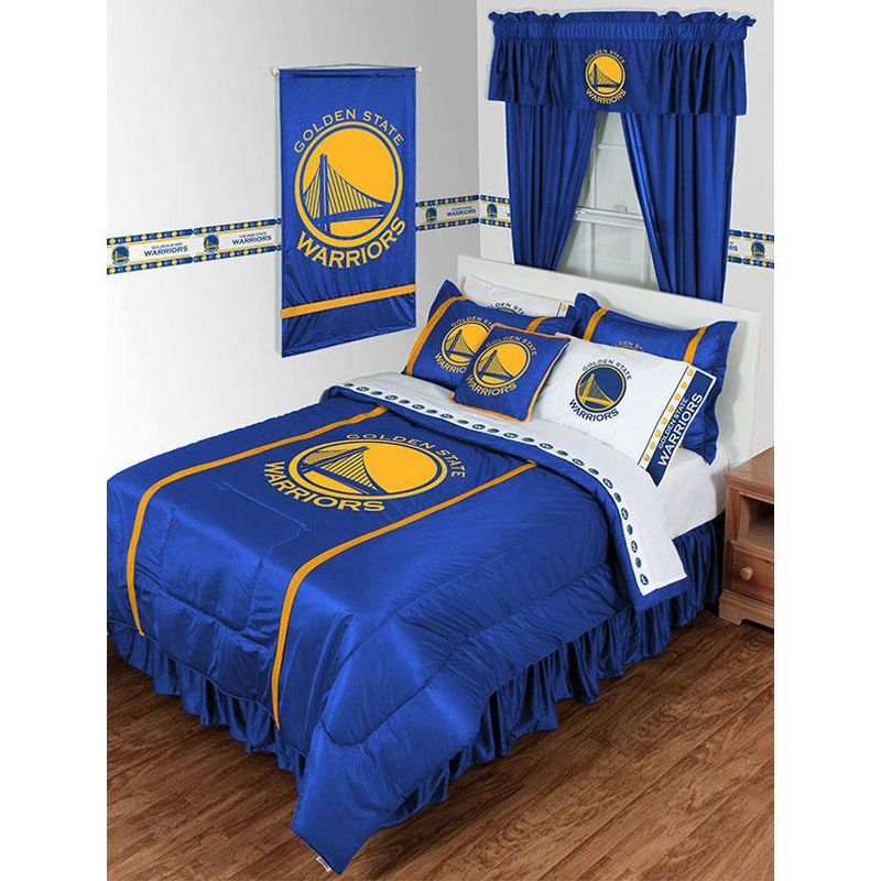 2pc NBA Pillow Sham Set Basketball Team Logo Bedding Accessories - Golden State Warriors..