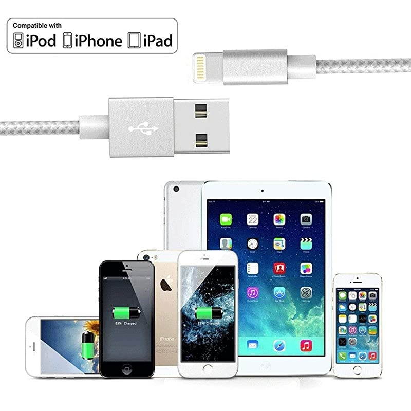 Cable Apple MFi Certified iphone Charger iPhone Charger Cable Cable 3 6 10FT 5pack iPhone 11 Pro Xs XR X 8 7 6s 6 Plus MAX ipad Charging Cable Cord Fast USB Accessories Chargers