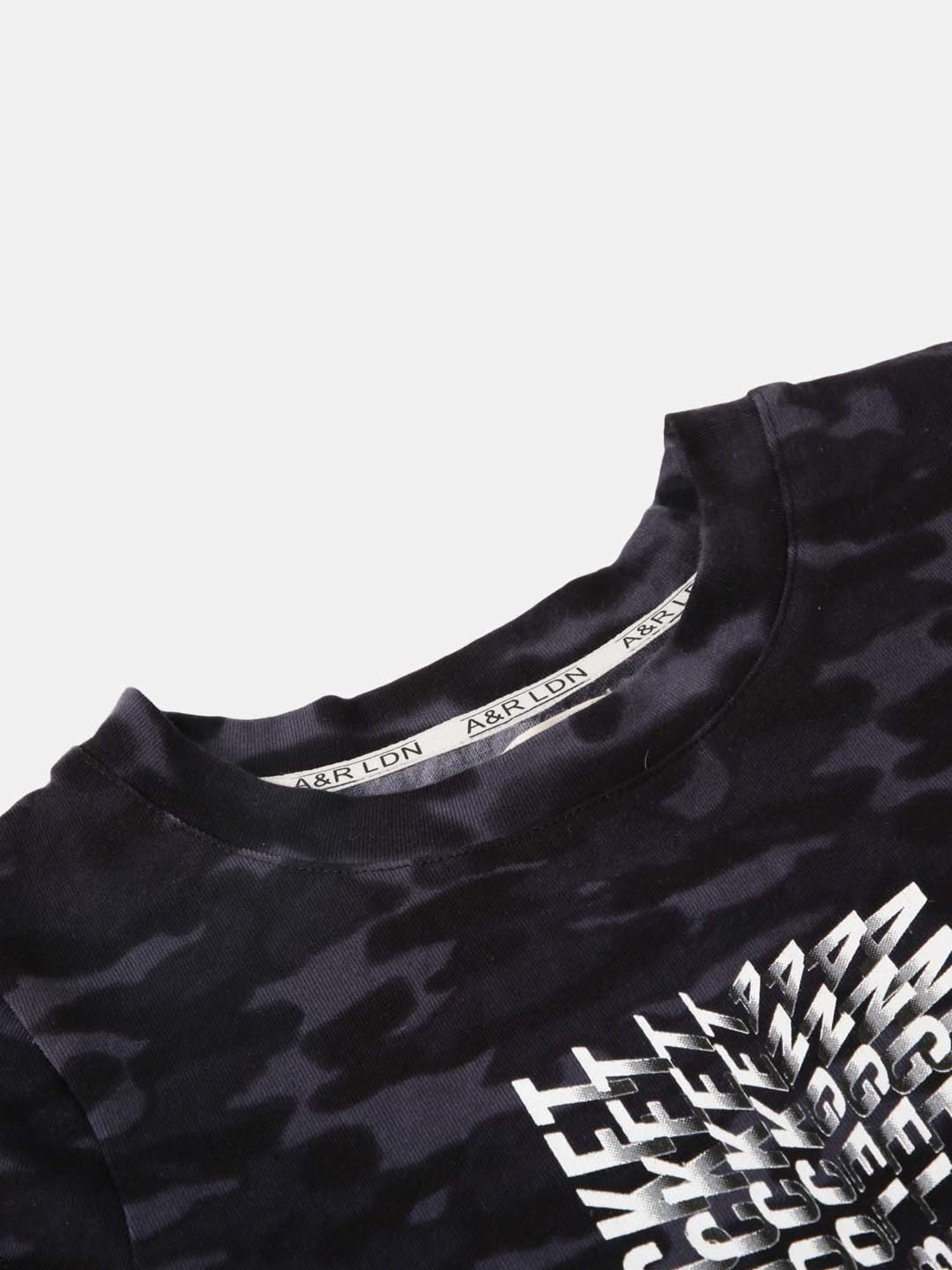 Angel & Rocket Kids Blue Cotton Printed T-Shirt