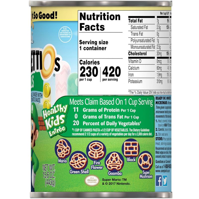 Campbell's SpaghettiOs with Meatballs Super Mario 14oz