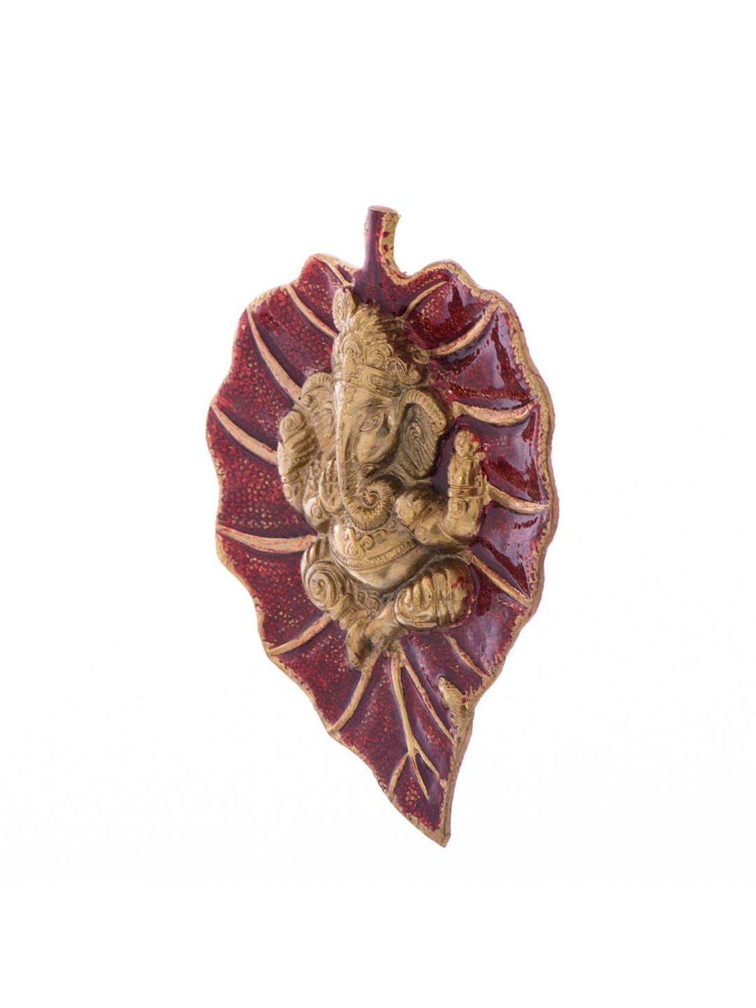 eCraftIndia Lord Ganesha on Red Leaf