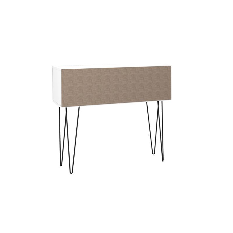 35.43" Nolita Entryway with 3 Shelves White - Manhattan Comfort