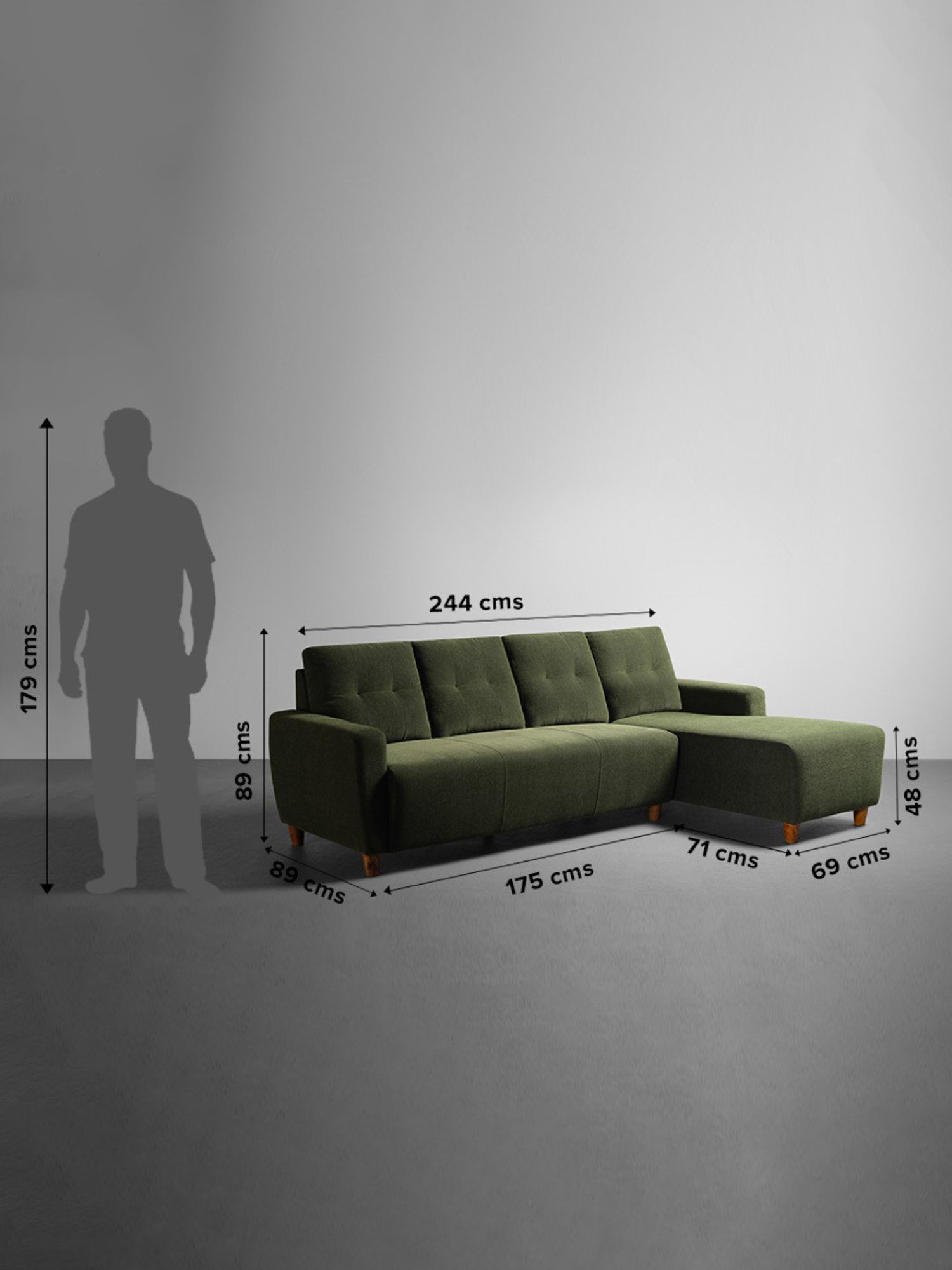 Queen Brady Convertible Sofa with Storage Gray - Serta