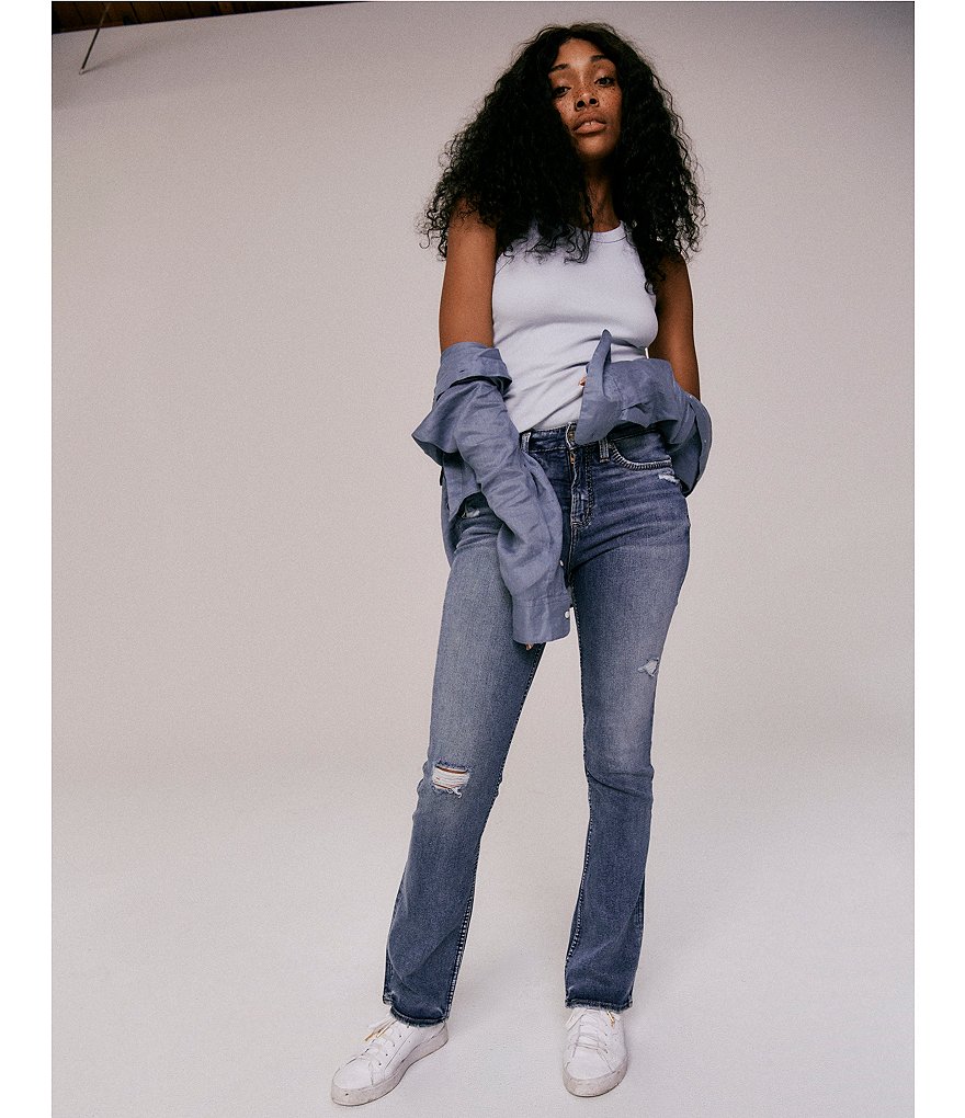 Miss Me Embroidered Floral Pocket Bootcut Jeans