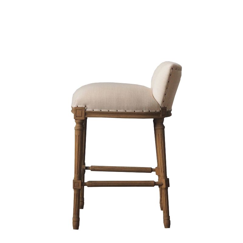 26" Burnham Home Designs Francesca Counter Height Barstool Oak - Boraam