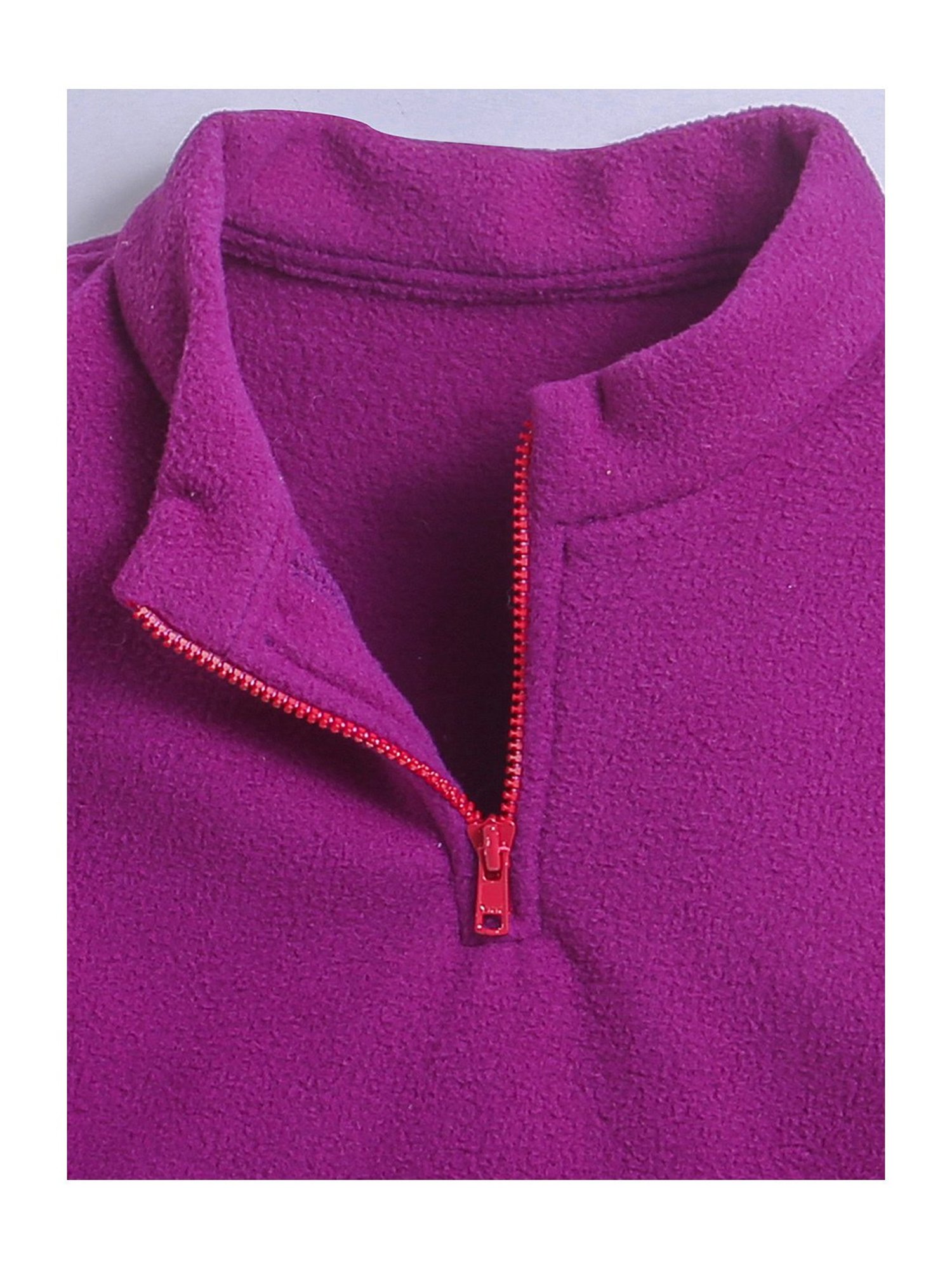 Nino Bambino Kids Purple Solid Full Sleeves Sweatshirt