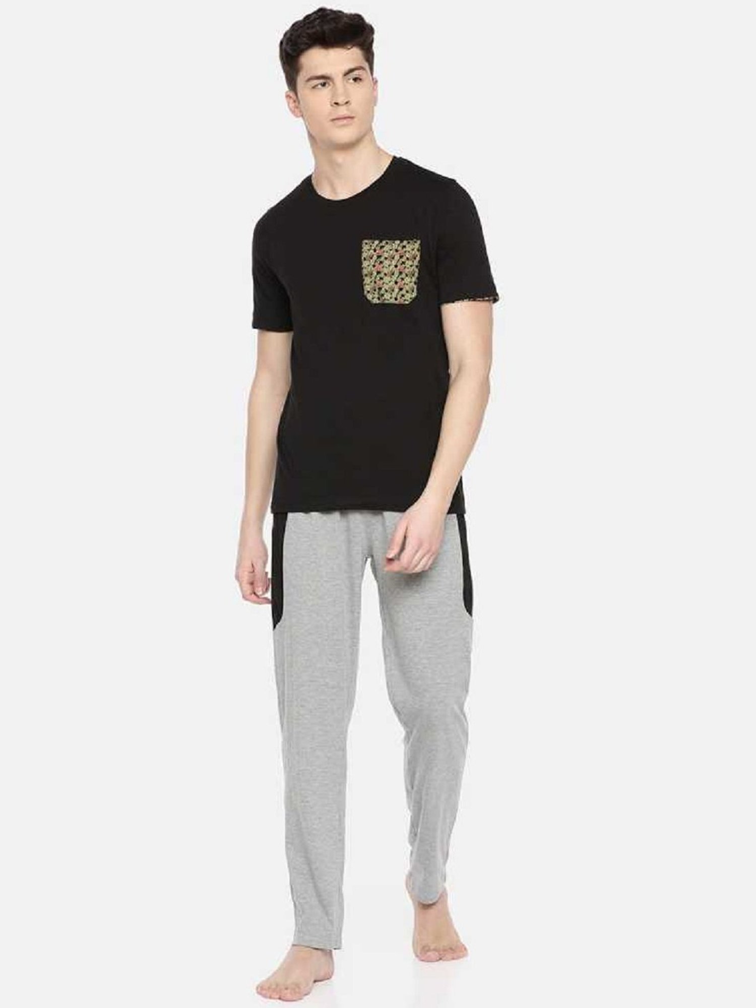 Dollar Black Regular Fit Printed T-Shirt