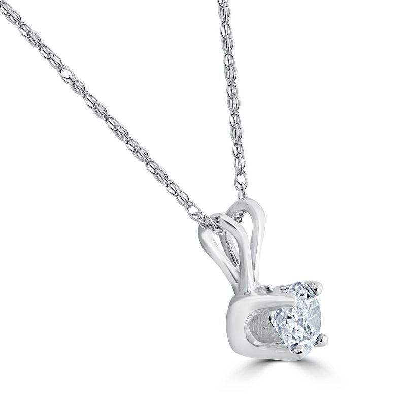 Pompeii3 3/4ct Diamond Heart Pendant 14K White Gold Necklace New