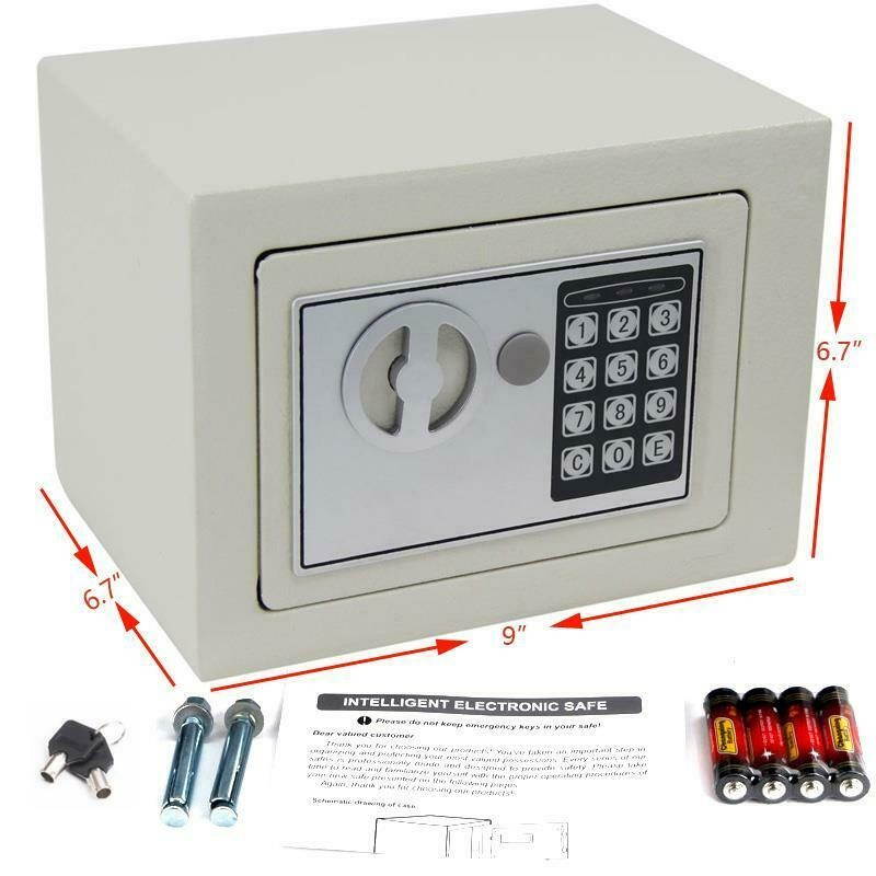 9" Digital Electric Home Office Security Keypad Lock Cash  Jewelry Safe Box