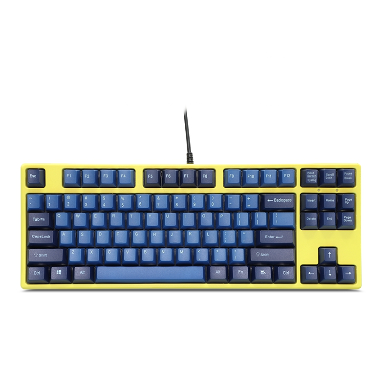 Royal Kludge RK987  N-key Rollover Ergonomic Design,Cool Exterior USB Wired PBT Keycaps White Backlit Keyboard for Gaming and Office - Black( RK Black Switch)