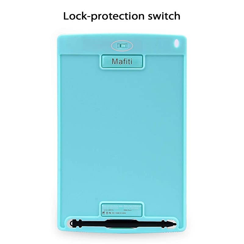LCD Writing Tablet 85 Inch Electronic Writing Drawing Pads Portable Doodle Board Gifts for Kids Office Memo Home Whiteboard Cyan