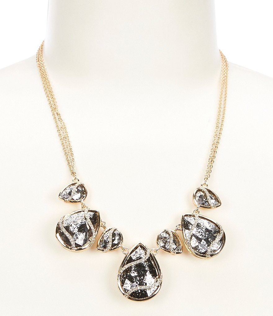 Gemma Layne Pave Stone Wrap Collar Necklace