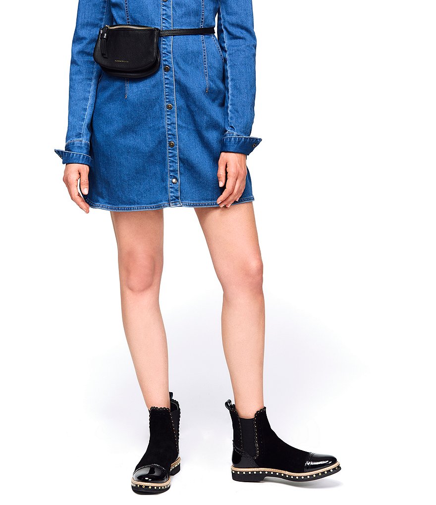 Free People Atlas Studded Suede Chelsea Booties