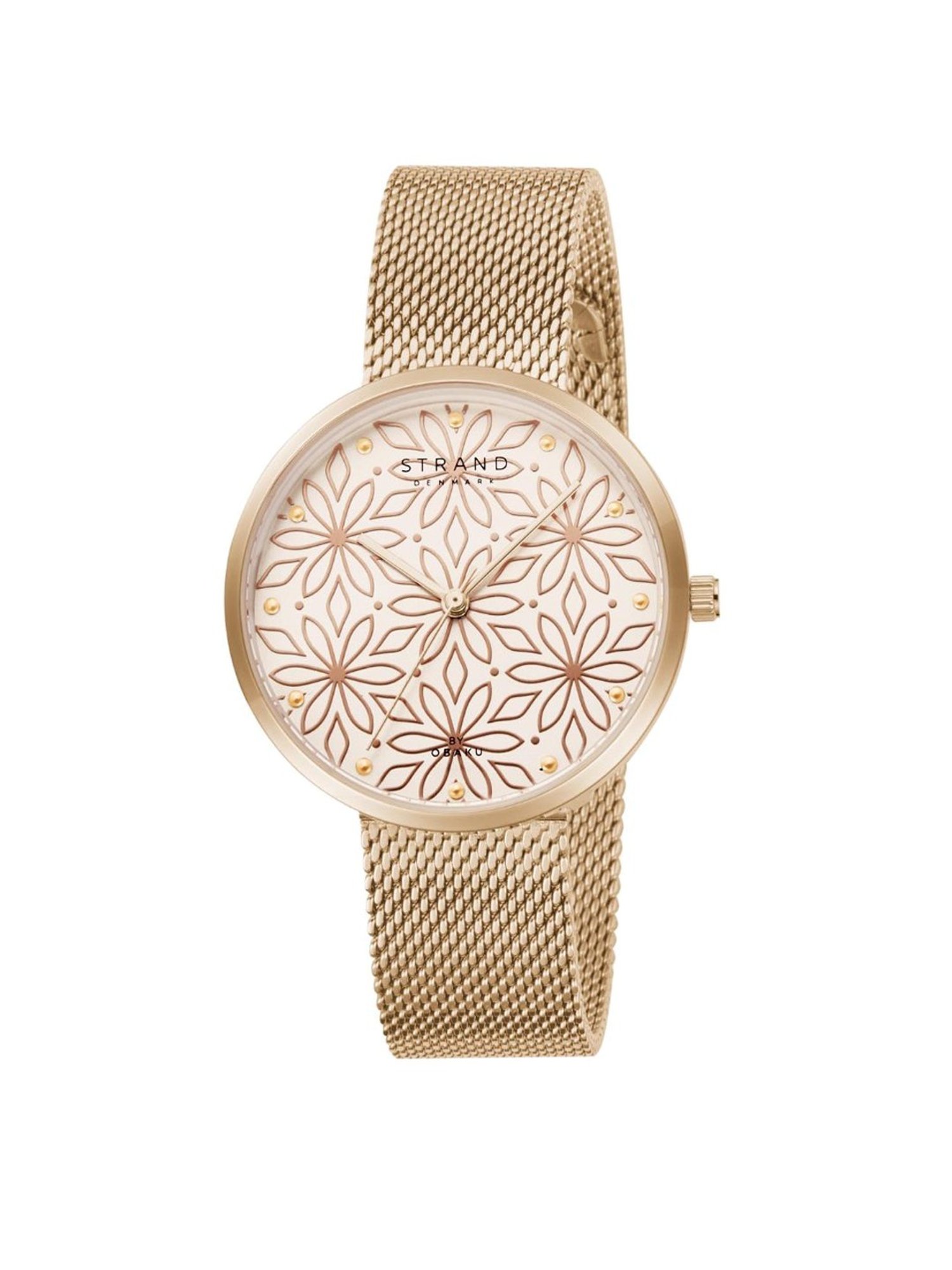 STRAND by Obaku S700LXVVMV-DM Meadow Roses Analog Watch for Women
