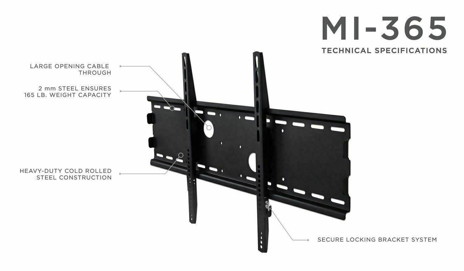 Low-Profile Fixed TV Wall Mount | Fits 37-70 Inch TVs