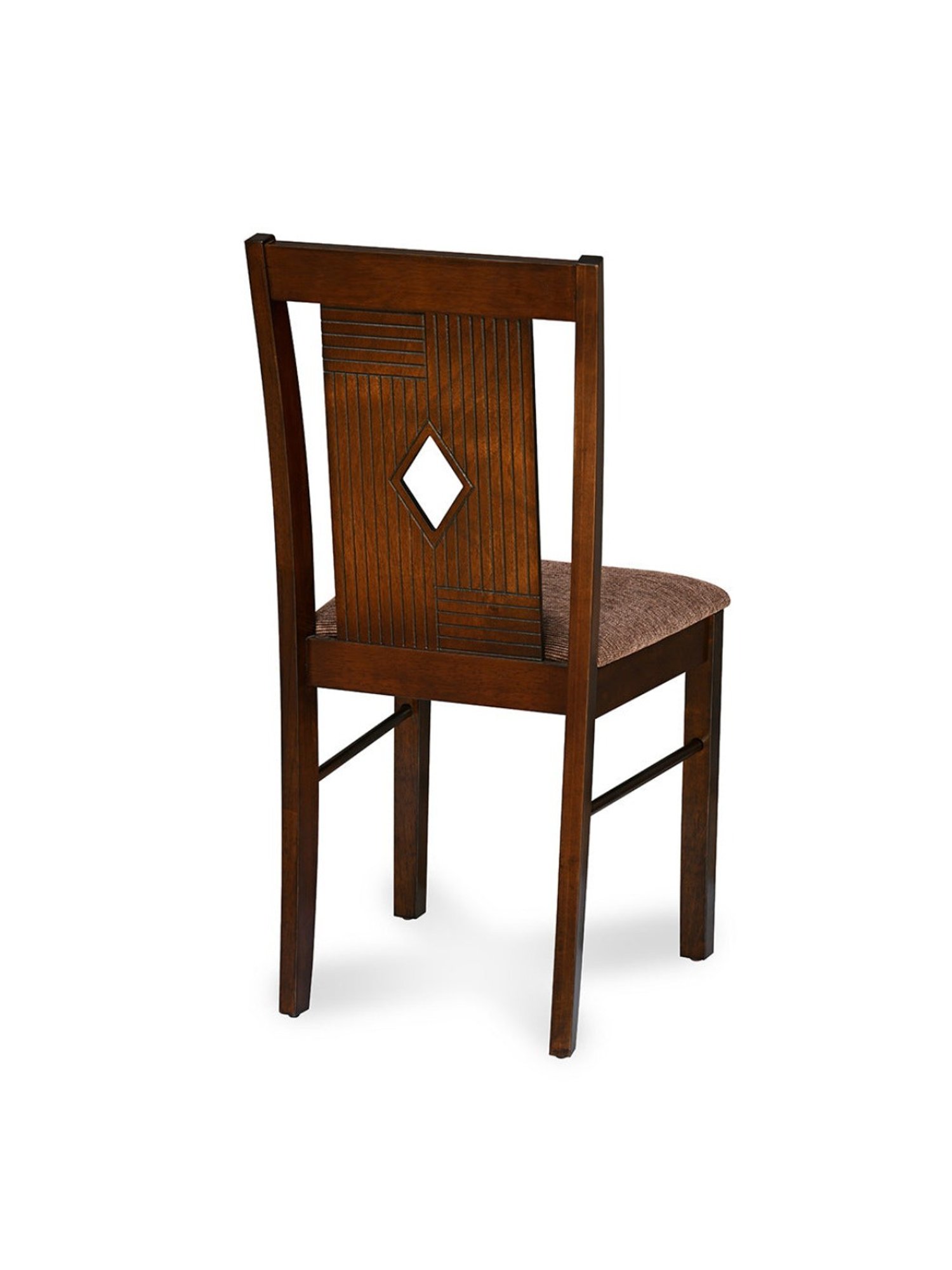 Ikiriya Kingston Printed Brown & Blue Wood 4 Seater Dining Table Set Teak Finish