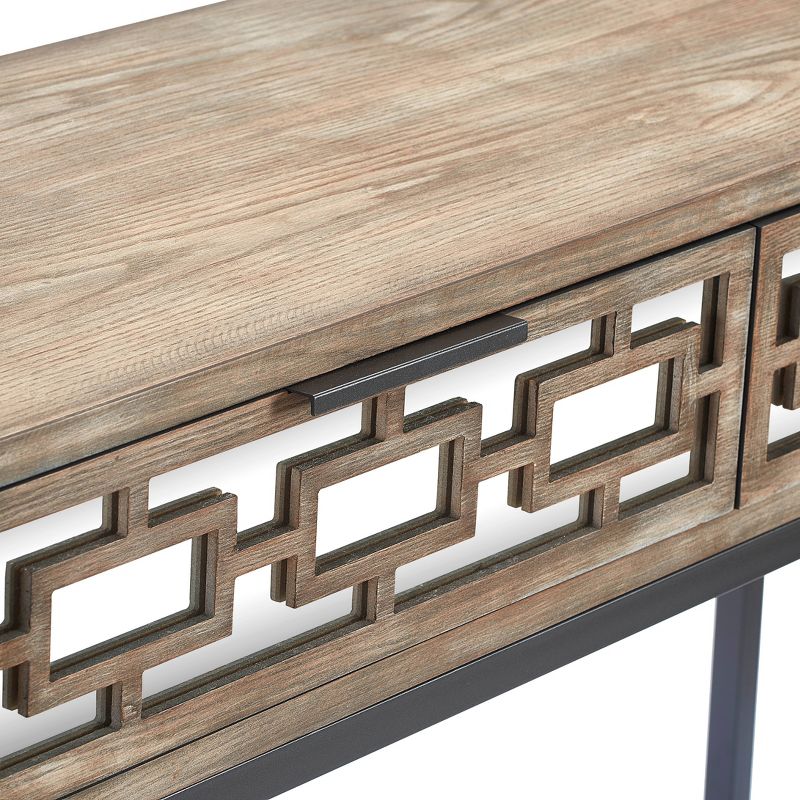 Hayworth Mirrored Console Table Gray - Finch