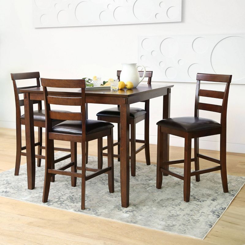 5pc Alexander Counter Height Dining Set Brown - Abbyson Living