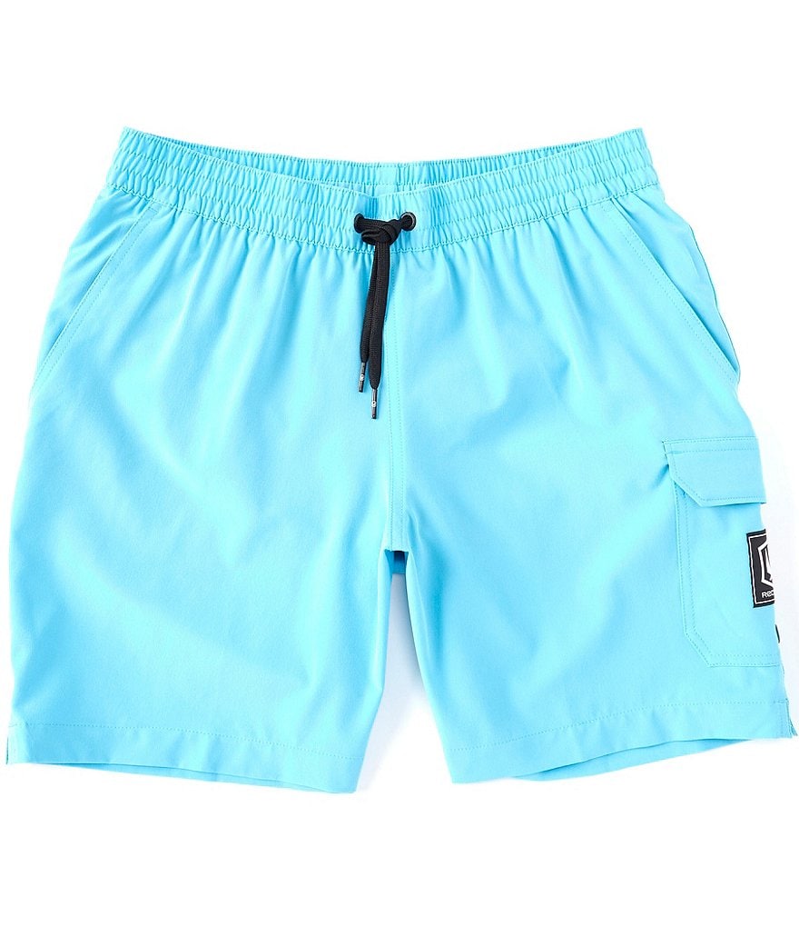 Redsand Solid Stretch 18#double; Outseam Cargo Volley Shorts