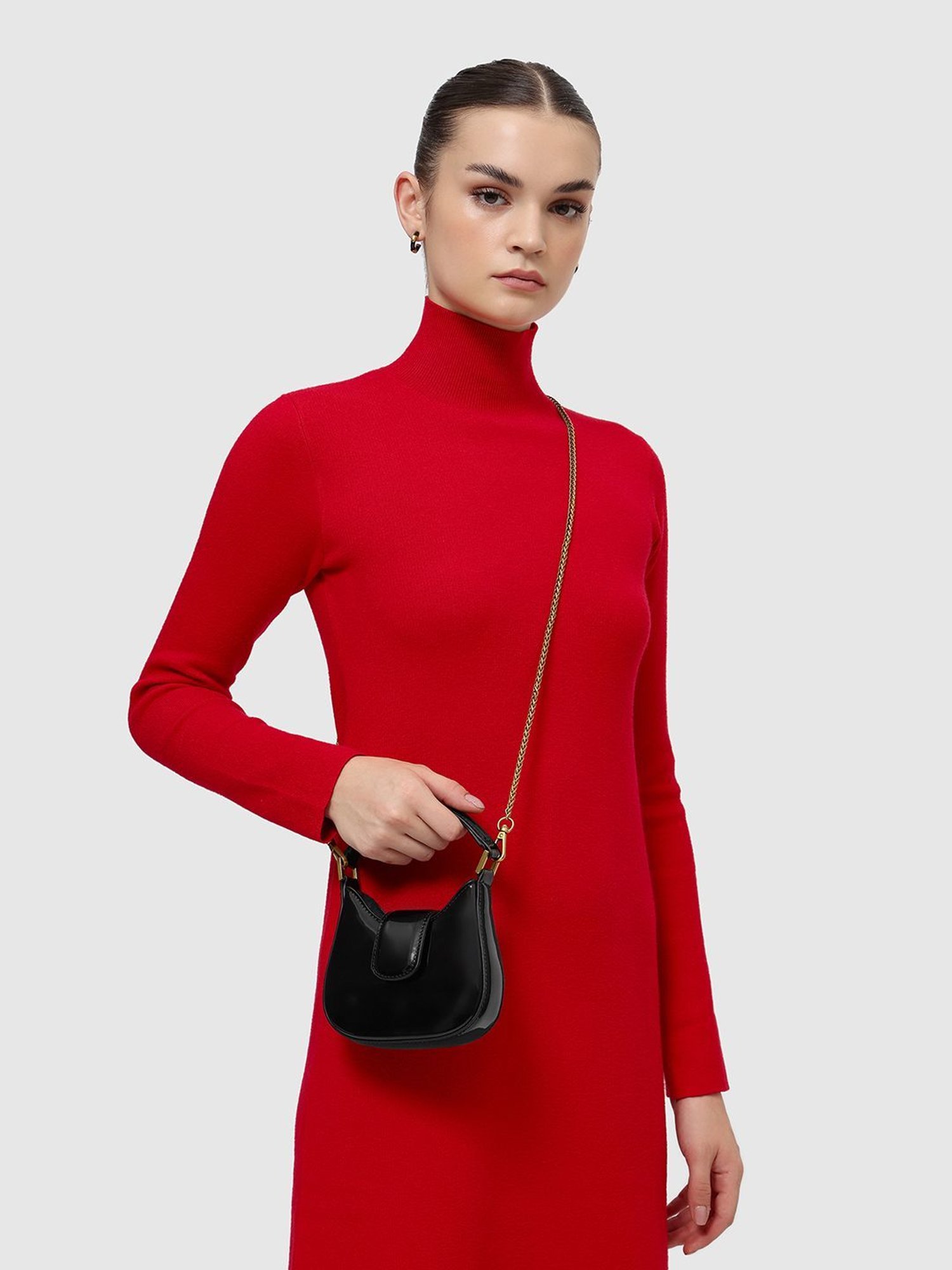 Miraggio Gigi Black Small Hobo Bag