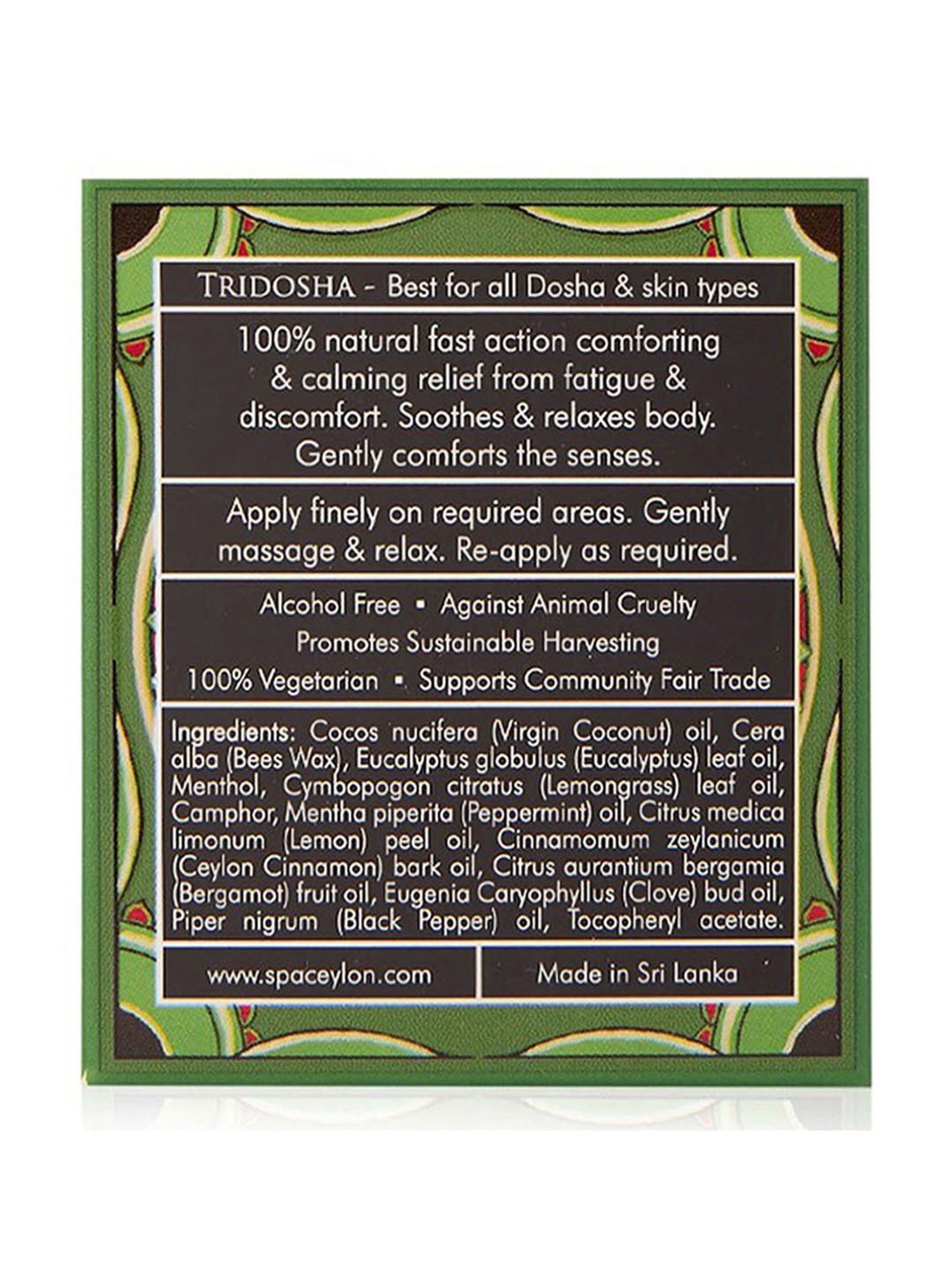 Spa Ceylon Comfort Relieving Balm - 25 gm