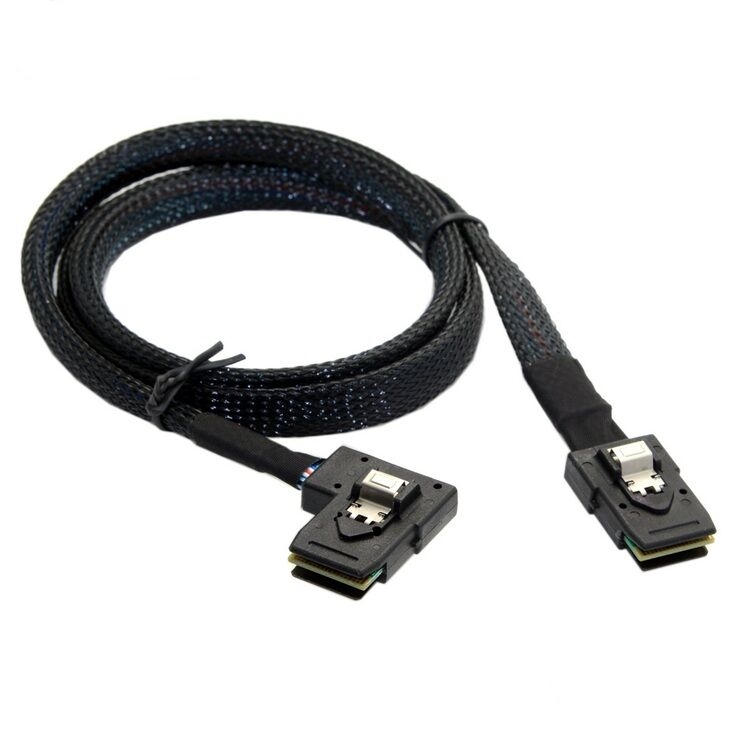 Weastlinks 90 degree Right Left angle L type SATA cable Mini SAS Cable Mini SAS 36P to 36 Pin SFF-8087 to SFF8087 HD Data Cable 0.8M