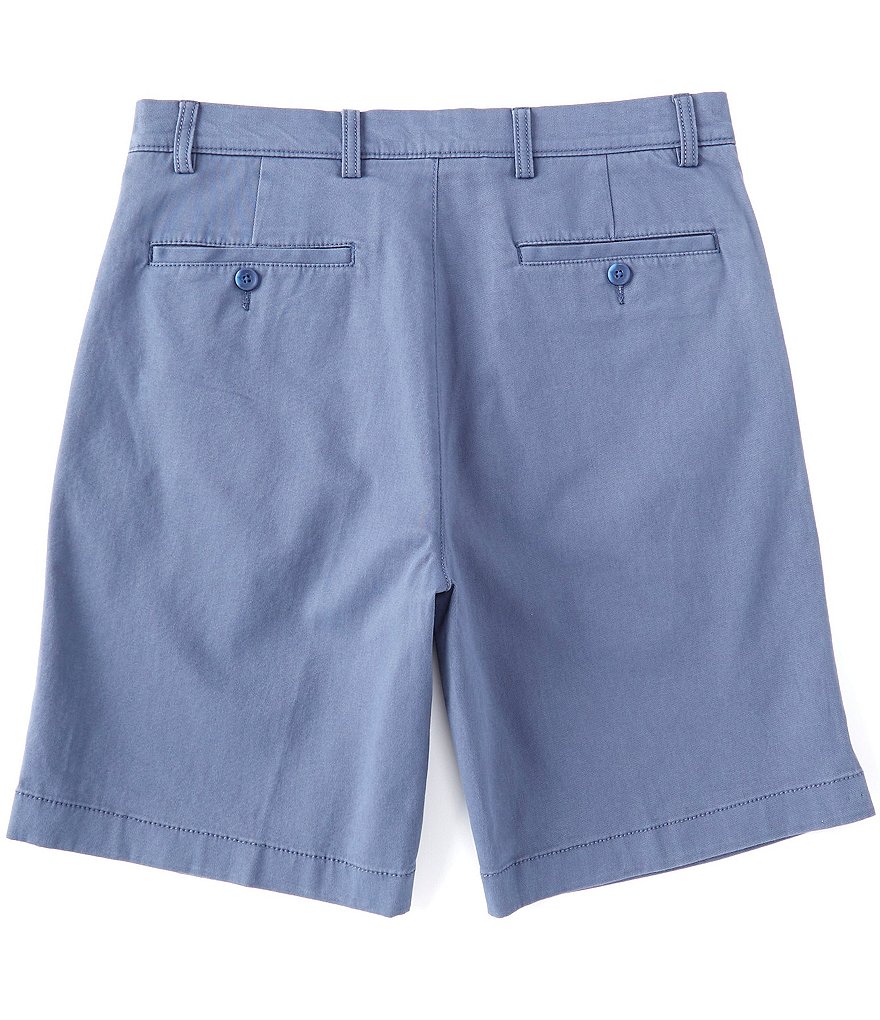 Roundtree & Yorke Big and Tall Performance 9#double; and 11#double; Inseam Flat Front Herringbone Print Shorts