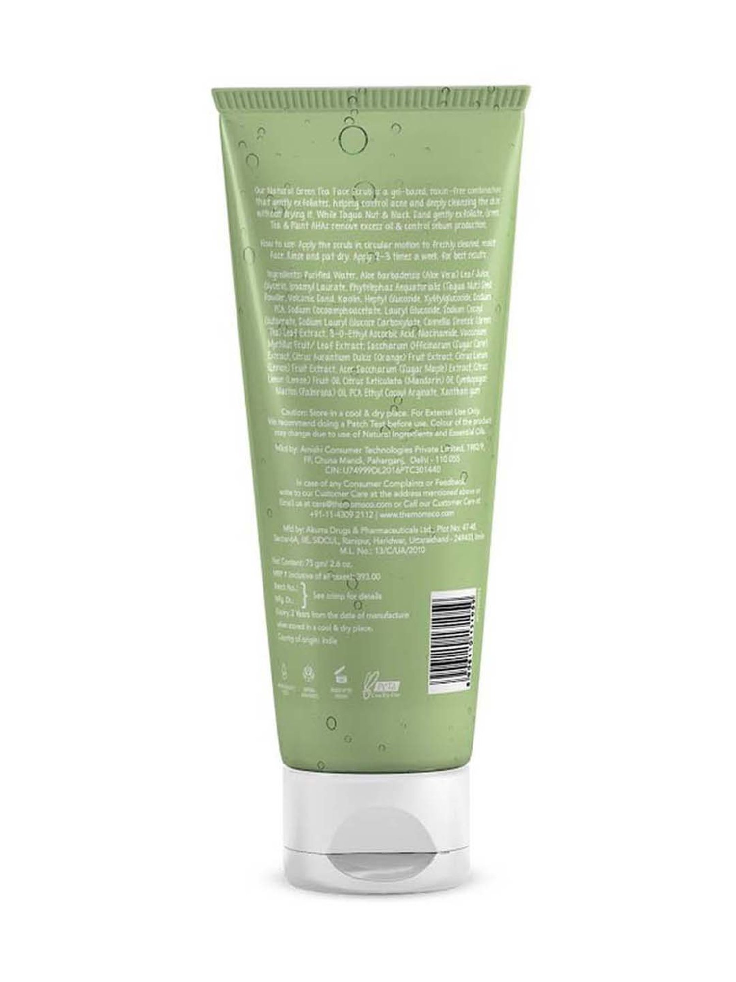 The Moms Co. Natural Green Tea Face Scrub - 75 gm