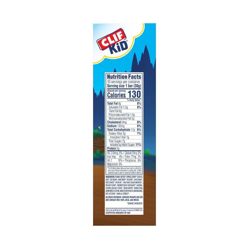 CLIF Kid ZBAR Filled Chocolate filled with Peanut Butter Snack Bars - 10ct